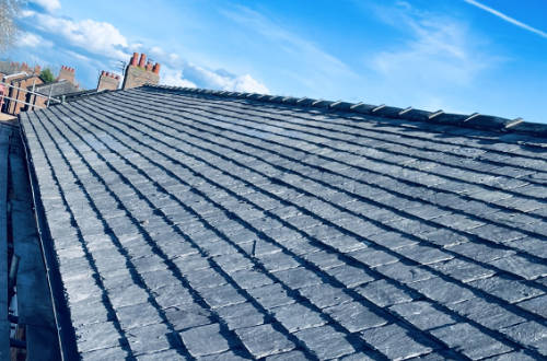 An image of slating done by opulance roofing cheshire